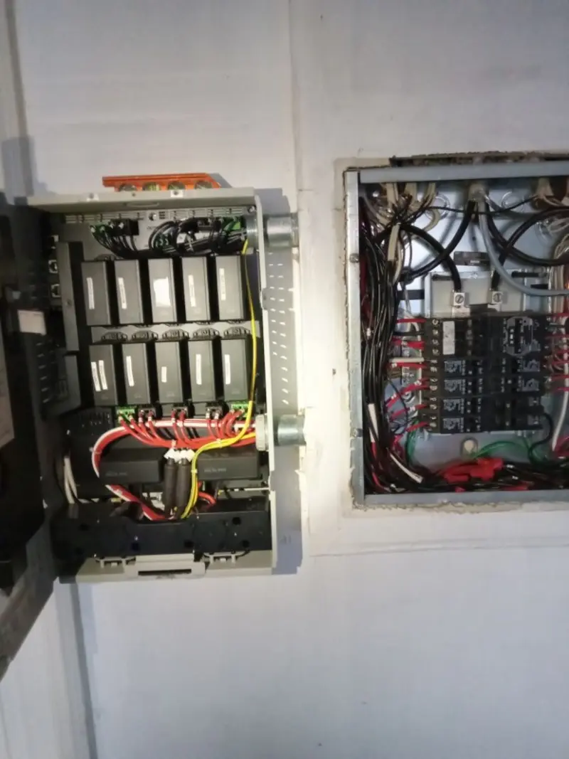Electrical panel upgrade completed for Security Camera Wiring in Nuevo